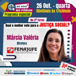 Fenajufe participa de programa de debates ao vivo no Fórum Cearense Permanente em Defesa do Serviço Público