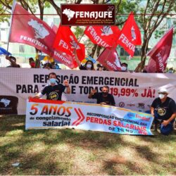 Servidores encerram Jornada de luta com ato no Ministério da Economia e Senado Federal