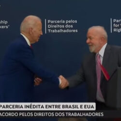 Não há democracia sem sindicato forte, diz Lula em encontro com Biden