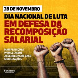 28 DE NOVEMBRO É DIA NACIONAL DE LUTA POR RECOMPOSIÇÃO SALARIAL!