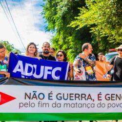CONGRESSO DO ANDES-SN – Docentes promovem ato no Campus do Pici para denunciar genocídio palestino