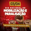 3 DE ABRIL É DIA NACIONAL DE MOBILIZAÇÃO E PARALISAÇÃO NO SERVIÇO PÚBLICO FEDERAL!