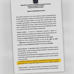 URGENTE: Governo retira do Termo de Compromisso cláusula que proibia greves e paralisações