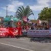 Manifestantes foram às ruas neste domingo (16) contra escala 6×1