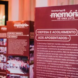 Exposição histórica celebra 28 anos do SindJustiça Ceará no Palácio da Justiça