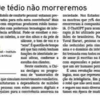 De tédio não morreremos
