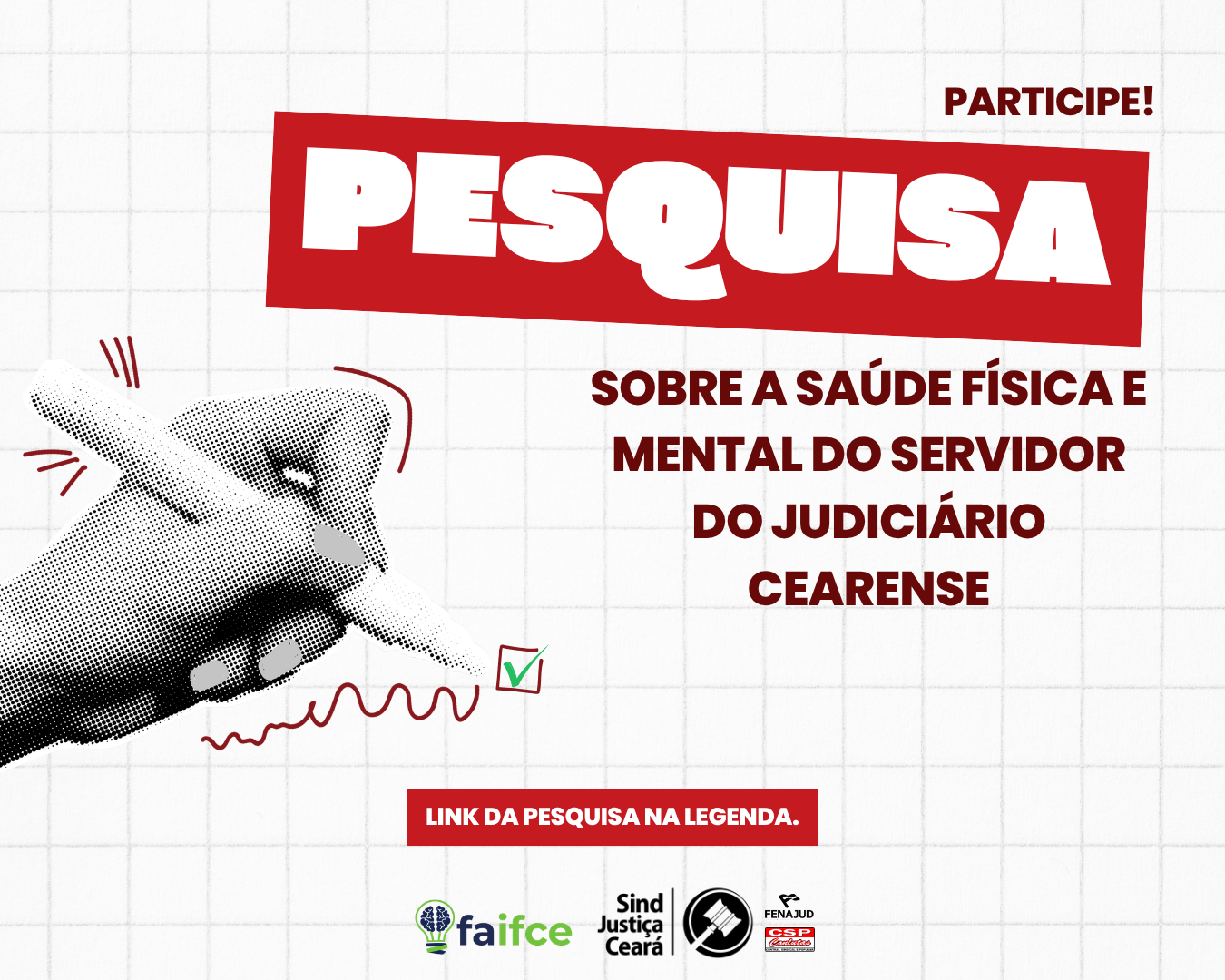 SindJustiça Ceará realiza estudo sobre saúde física e mental dos servidores do Judiciário Estadual